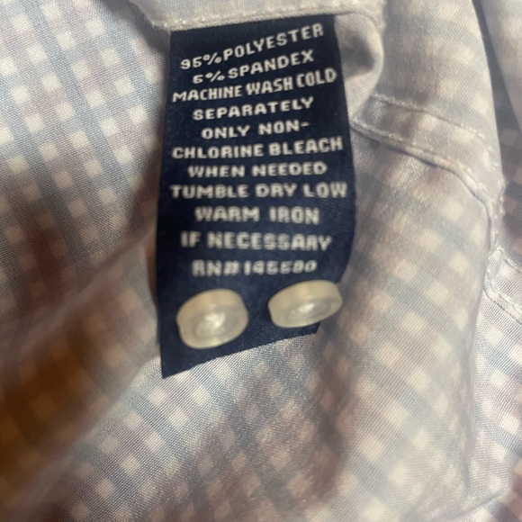 Nautica Men's Blue Purple Checkered Long sleeve dress shirt size S - Picture 9 of 10